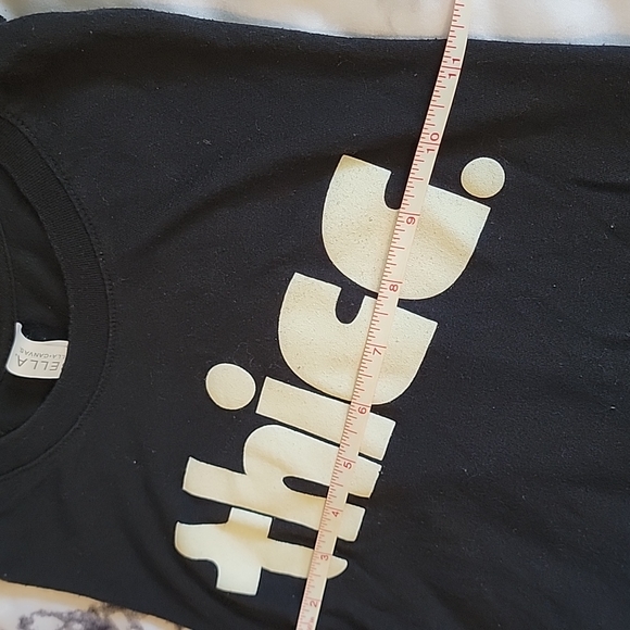 Bella Canvas "thicc." Long Crop Top Gym Tank - Picture 4 of 4